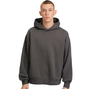 Sweat-shirts à capuche unisexes 420 GSM, coupe ample, hiver, uni, 100% coton biologique, teinture unie, molleton lavé, service OEM - Product Image 3