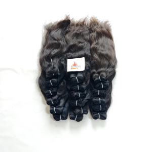 Máquina sin procesar doble trama fabrica cutícula India alineada 100% Paquete de templo procesamiento sin extensiones de cabello humano - Product Image 5