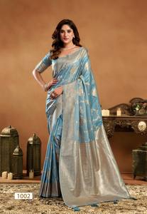 Nuevo Catálogo Lanzamiento Zimmy Rich Pallu Silk Saree con Zhallar Work Sari - Product Image 4
