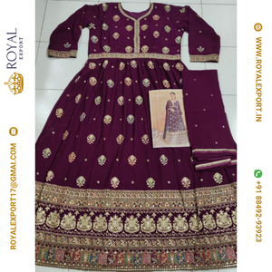 Nouvelle collection de costumes Anarkali de belle conception en gros par Royal Export Surat - Product Image 3