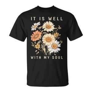 T-shirt con design grafico promozionale Christian IT Is Well with My Soul - Product Image 1