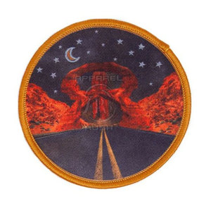 OEM High Quality Customized Sublimations Printed Patches <b>Round</b> Plastic PVC <b>Canvas</b> Fabric for Chest Decoration with Custom Logo - Product Image 3