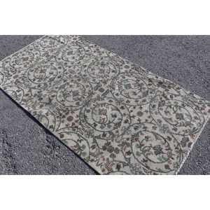 พรมวินเทจ, พรมตกแต่งขนาด 3.5x6.6 ฟุต พรมตุรกี, พรมขนสัตว์เปอร์เซียสีเขียว - Product Image 4