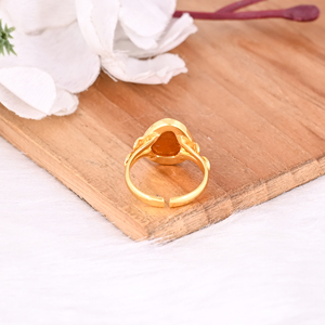แหวนพลอยธรรมชาติสีส้มคิยาไนต์แบบใหม่ ดีไซน์สวยงาม เงินแท้ 925 เครื่องประดับสำหรับผู้หญิง แหวนพลอยปรับขนาดได้ เหมาะสำหรับเป็นของขวัญ - Product Image 3