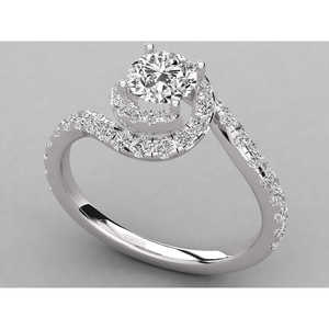 Bague pour femme en or 9 carats avec diamant solitaire cultivé en laboratoire, élégante et luxueuse - Product Image 4