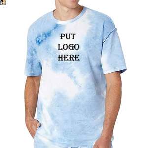 Lavado ácido de manga corta vintage hombres en blanco unisex hombres camisetas para mujeres de alta calidad 2024 Tie Dye China Camiseta de algodón personalizado - Product Image 1