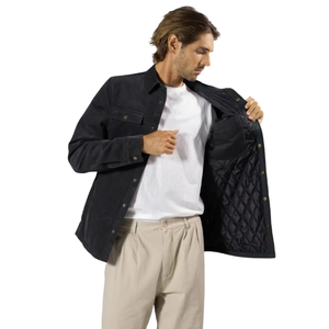 Men's Winter Sheep Fur Trim Knitted Bomber <b>Jacket</b> 100% Cotton Fabric Custom Embroidery <b>Corduroy</b> Design - Product Image 1