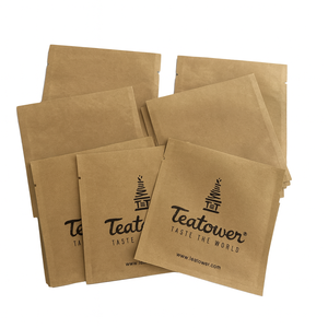 Sachet d'emballage alimentaire personnalisé en papier kraft 100 % biodégradable, compostable à base d'amidon de maïs, avec fermeture zip - Product Image 1