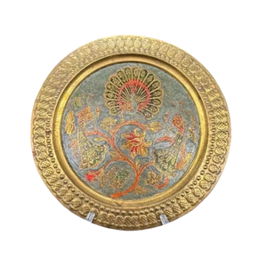 Assiette ronde en laiton islamique de haute qualité avec gravure Nickel et finition polie Pour utilisation en cuisine et assiette décorative - Product Image 6