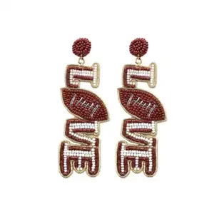 2023 nouveauté personnalisable à la main broderie serrure motif perle boucles d'oreilles goutte pour femmes filles inde mode personnalisable - Product Image 2