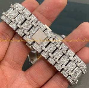 Nouvel arrivage VVS Clarity Moissanite Diamond Quartz Watch Luxury High Quality Hip Hop Branded Iced Out Custom Arabic Dials - Product Image 3