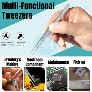 Pinces à pansements droites dentelées délicates pour une manipulation médicale et chirurgicale de précision Pinces à pansements droites dentelées - Product Image 5