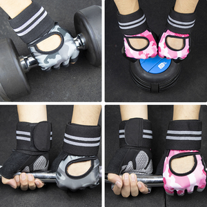 Usine directe demi-doigt néoprène gants d'haltérophilie respirant dos paume rembourrage pour une forte adhérence pour cyclisme Gym extérieur - Product Image 4