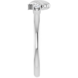 แหวนเพชร Stuller รุ่น 124609:108P SS ดีไซน์ที่ได้แรงบันดาลใจจากเปลือกหอย - Product Image 4