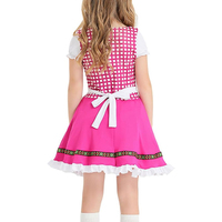 Coton Dirndl robes pour filles rose blanc dentelle travail octobre Fest robe Satin tablier Blouse ensembles longue longueur femmes Dirndl bas quantité minimale de commande
