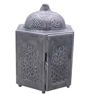 Light <b>Grey</b> Meena Modern Design <b>Candle</b> Stand For Home Decoration New Arrival iron Decorative Hanging Unique Lantern - Product Image 1