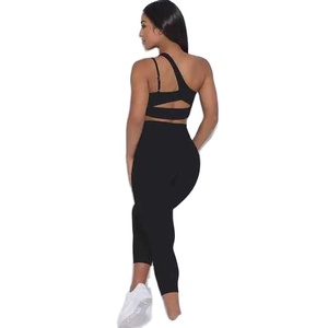 Ensemble de soutien-gorge et Legging avec Logo personnalisé, taille haute, pantalon et pantalon de Yoga, entièrement Sublimation pour dames - Product Image 6