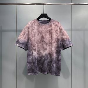 Camiseta Unisex Personalizada de Color Sólido, Estilo Urbano, Manga Corta, Tejida, 270g, 100% Algodón, Nuevo Patrón con Técnica de Teñido 3D - Product Image 1