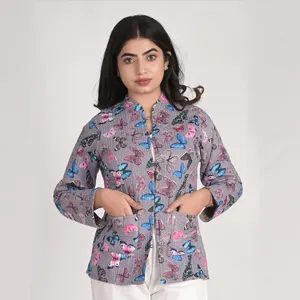 Лучшее качество, винтажные индийские куртки Kantha ручной работы/выгодная покупка