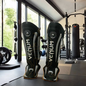 Espinilleras de cuero Pu profesional de boxeo, espinilleras de empeine de entrenamiento de Karate de boxeo hechas a medida, servicio OEM ODM - Product Image 1