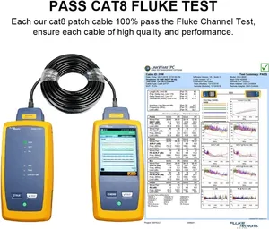 Supra cat8 אינטרנט תיקון כבל עם LSZH מעיל PVC הגבוהה קרע פחות תיקון כבל cat8.1 עבור PS5 XBox