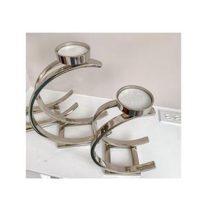 Fabuleux design maison argenterie décorative demi-cercle bougeoir argenterie de qualité supérieure bougeoir - Product Image 1