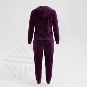 Survêtement pour femmes en velours avec logo personnalisé, respirant, design professionnel, prix bas, nouvelle arrivée, survêtement pour femmes en deux pièces - Product Image 2