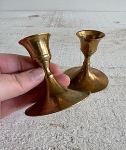 Long-Stemmed Gold <b>Tapered</b> Candlestick <b>Holder</b> Modern Brass Candelabra for Weddings Set of Decorative <b>Candle</b> <b>Holders</b> - Product Image 5