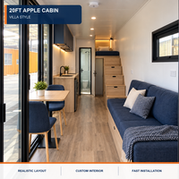 Maison de vacances Apple Cabin de 20 pieds, adaptée aux animaux de compagnie, maison modulaire préfabriquée spacieuse pour camping familial et espace de jeux pour animaux