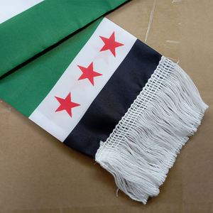 Écharpe de la Syrie 15*150cm La République arabe syrienne Écharpe à trois étoiles syrienne Bannière pour la décoration d'événements - Product Image 1