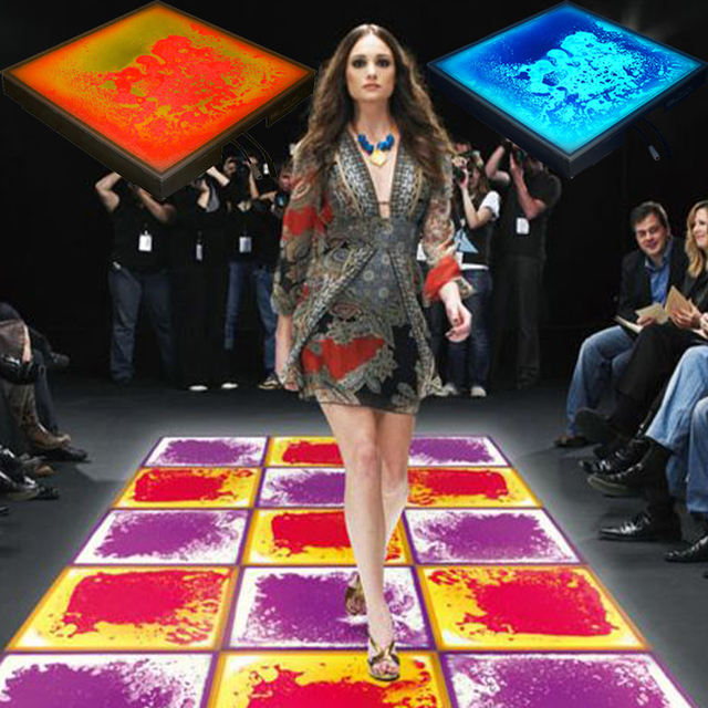 Liquid Interactive LED Dance Floor Panel IP55 High CRI 95 DMX512 Control for Home Party Kids Room KTV Bar Fashion Store