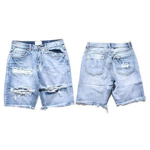 Pantalones Cortos Vaqueros Personalizados para Hombre, Pantalones Cortos Lisos en Venta, Pantalones Cortos Vaqueros Casuales en Venta a un Precio Razonable - Product Image 1