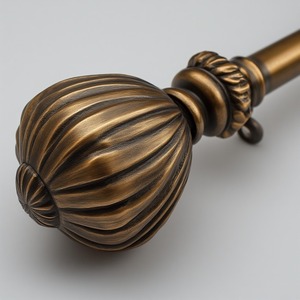 Modern Metal Single <b>Curtain</b> Pole with Aluminum Construction Customizable Color Durable Build Easy Slide Function - Product Image 1