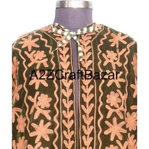 Chaquetas Cortas de Invierno Boho de Diseño Étnico Único para Mujer al por Mayor, con Forro de Algodón y Bordado a Mano - Product Image 3