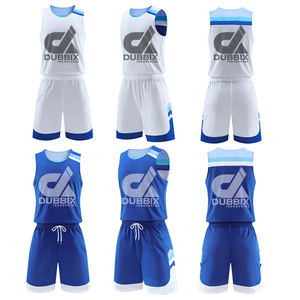 Ensemble de maillots de basket-ball réversibles pour hommes en gros, maillots en mesh respirants avec numéro de joueur, nom d'équipe personnalisable, tailles XS XXS - Product Image 2