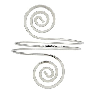 กำไลข้อมือโลหะสำหรับผู้หญิงกำไลข้อมือแขนชุบเงินกำไลข้อมือแบบกลวงสำหรับ2025 - Product Image 4