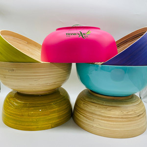 Bol à soupe de riz en bois de bambou écologique Nouveaux ustensiles de cuisine Ensemble de vaisselle Articles de vaisselle naturels - Product Image 4