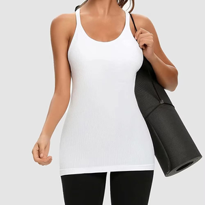 Camiseta sin mangas ajustada con diseño para damas, venta al por mayor, camisetas sin mangas de entrenamiento para mujeres, Fitness, Yoga, correr y ropa deportiva, uso de entrenamiento - Product Image 3