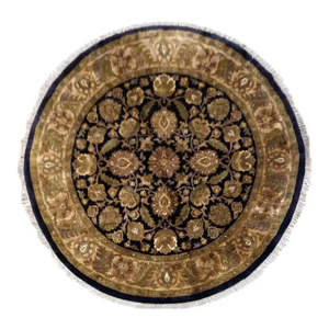 Alfombra india hecha a mano, única en su tipo, de 8' x 8' - Product Image 1