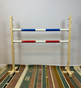 Ngựa tập luyện thể thao 100cm có giá đỡ bằng gỗ chắc chắn và chiều cao có thể điều chỉnh, dùng được trong nhà/ngoài trời - Product Image 4