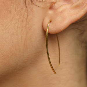 Compre Pendientes de Plata de Ley 925 de Primera Calidad para Mujeres y Niñas - Pendientes Colgantes de Aro Chapados en Oro de 18K - Product Image 5