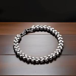 Pulsera de piedra de circón de plata 925 para mujer Idea de regalo de aniversario chapado en rodio para niñas - Product Image 4