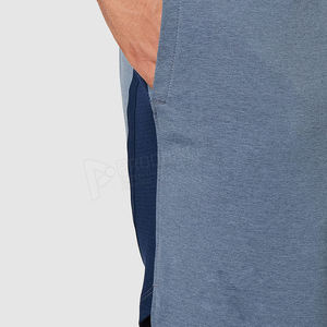 Shorts de gymnastique en coton écologique de haute qualité pour hommes Logo personnalisé motif solide décontracté en gros taille élastique toile teinte unie - Product Image 5