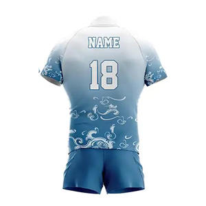 Durable Lightweight Quick-Dry Rugby Uniforms Breathable Moisture Wicking UV Resistant <b>Compression</b> <b>Shirts</b> Custom Team Name Sets - Product Image 4