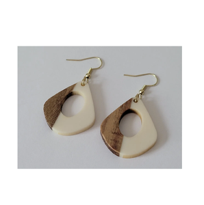 <b>Fashion</b> Factory Jewelry Wood and Resin Drop <b>Earrings</b> Women Long Design Piece With Sale Product Free Sample - Product Image 3