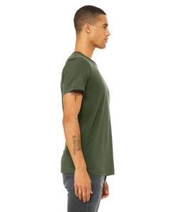 Bella Canvas Camiseta de cuello redondo con dobladillo recto de algodón de liberación rápida para hombre - Product Image 2