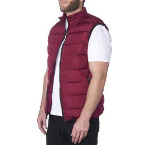 Impermeable Invierno Poliéster Algodón Sin mangas Puffer Cremallera Acolchado Ropa de hombre Chaleco Estilo de calle en precio al por mayor - Product Image 4