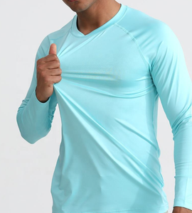 Camiseta de Cuello Redondo para Hombre al por Mayor, Logotipo Personalizado, Camisetas Extra Grandes de Alta Calidad, Camiseta Lisa de Manga Larga para Hombre, Manga Completa - Product Image 2