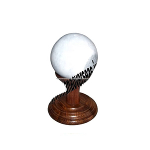 Support d'affichage en bois artisanal décoratif avec boule pour salon, hôtel, bureau, décoration de table - Product Image 4