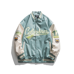 Custom Baseball Jacket Men Spring And Autumn Loose Varsity Jacket Men Street Embroidery Casual Jacket Men - Product Image 1